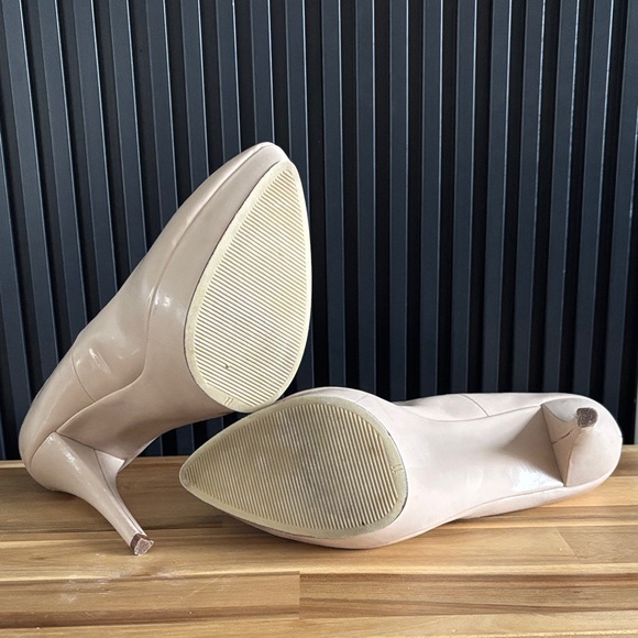 Patent Pink Nude Pointy Toe Platform High Heels - Picture 3 of 8